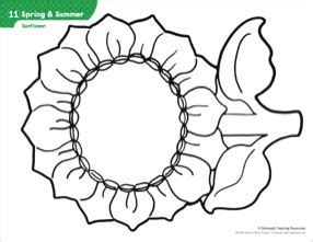 Spring & Summer - Sunflower (Pattern)} - Printables | Sunflower pattern, Pattern activities, Pattern