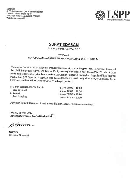 7 Contoh Surat Edaran Yang Baik Dan Benar Contoh Surat Riset