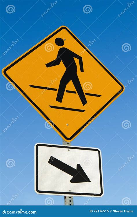 Pedestrian Crosswalk Sign Stock Image Image Of Walking 22176515