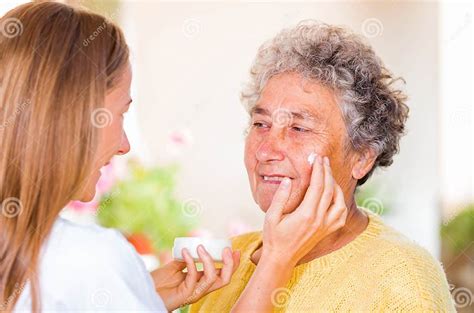 Elderly Home Care Stock Photo Image Of Face Helpful 48935340