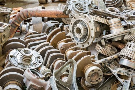 Old Machine Parts In Second Hand Machinery Shop Stock Photo Image Of