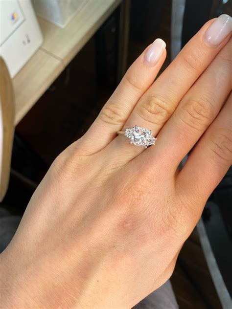 357 Carat Three Stone Diamond Engagement Ring