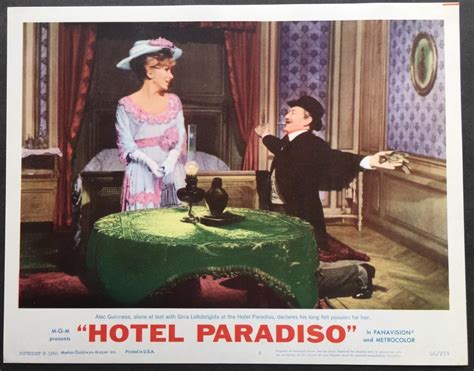 Alec Guinness Alone At Last W Gina Lollobrigida Hotel Paradiso Lobby Card Ebay