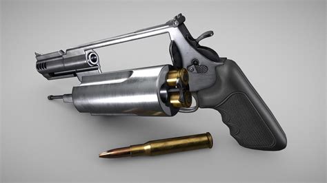 50 Cal Revolver Buy Royalty Free 3d Model By Stefan Engdahl