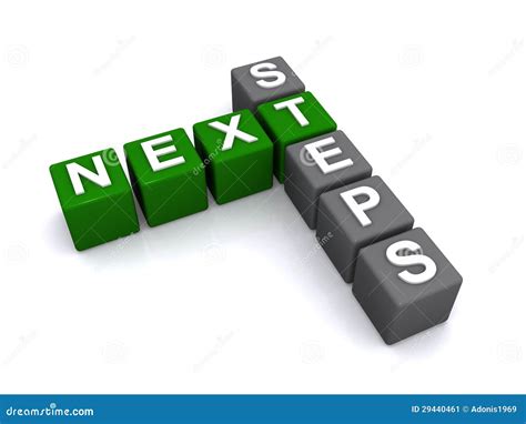 Next Steps Sign Stock Illustration Image Of Graphical 29440461