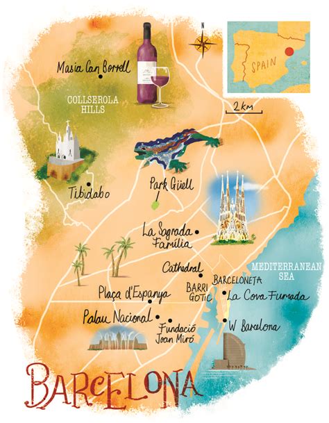 Barcelona, catalonia, spain is located at spain country in the cities place category with the gps coordinates of barcelona, catalonia, spain is given above in both decimal degrees and dms. Barcelona map by Scott Jessop. December 2016 issue ...