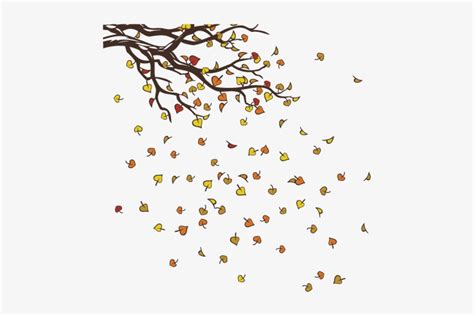 Folhas Leaves Falling From Trees Drawing Png Image Transparent Png
