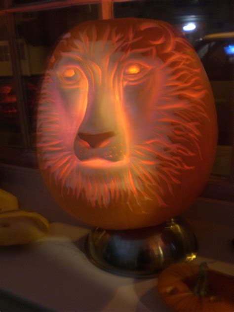 Lion 2010 Pumpkin Carving Carving Art