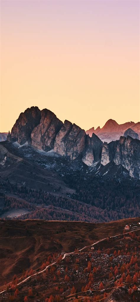 Giau Pass Wallpaper 4k Mountain Range Dolomites Sunset Landscape