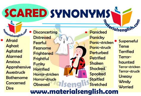 Other Ways To Say Scared In English Materials For Learning English My