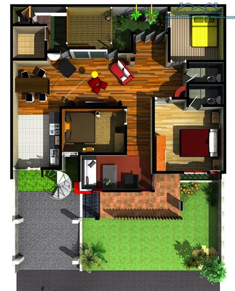rumah minimalis modern satu lantai dilahan luas maupun