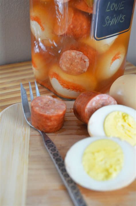 Iron Stef Cajun Pickled Eggs And Sausage Pickled Eggs Canning