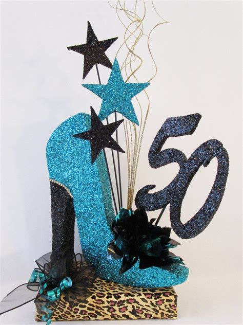 High Heel Shoe Centerpiece Birthday Centerpieces 50th Birthday