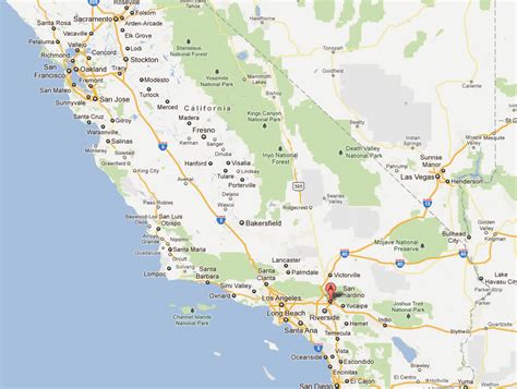 San Bernardino California Karte
