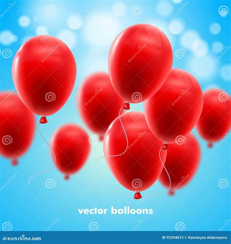 Vector Illustration Of Red Balloons Stock Illustration Illustration