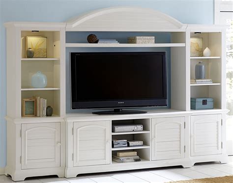 Summer House Oyster White Entertainment Wall Unit From Liberty
