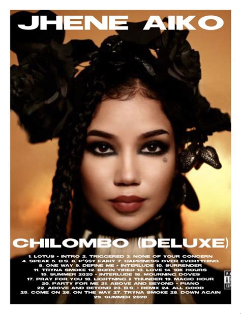 Jhené Aiko Chilombo Deluxe Album Poster ♡ In 2023 Jhene Aiko Jhené