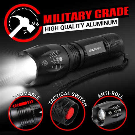 Gearlight S1000 Led Tactical Flashlight 2 Pack