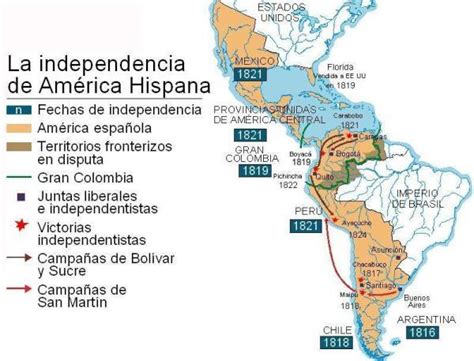 Independencia De Los Países Latinoamericanos Resumen Corto