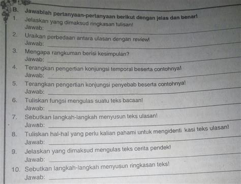 Manfaat teks ulasan buku 1. 4.Terangkan pengertian konjungsi temporal beserta contohnya5.Terangkan pengertian konjungsi ...