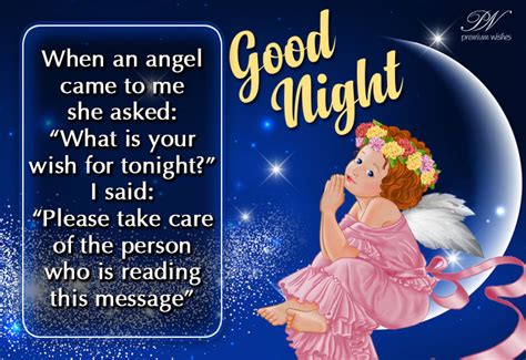 Good Night Angel Greetings Taking Care Of You Premium Wishes