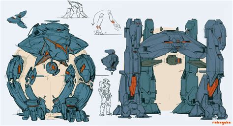 Artstation Forerunner Mechs Gabo Garza In 2023 Mech Robot Concept