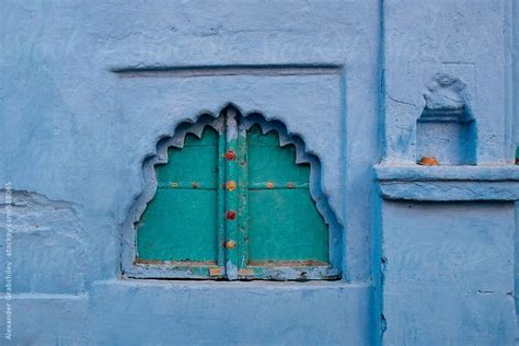 Ornate Indian Window In A Blue City By Stocksy Contributor Alexander