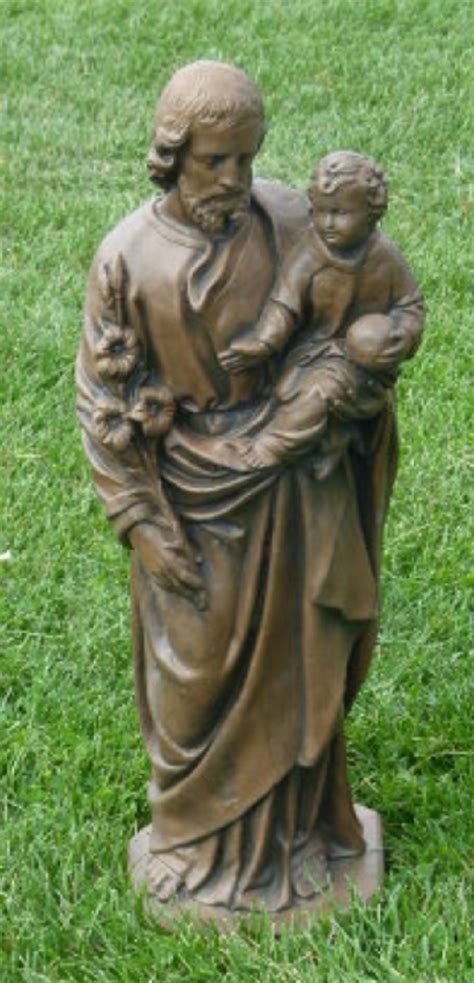 25 St Joseph Outdoor Patio Statue Rust Finish
