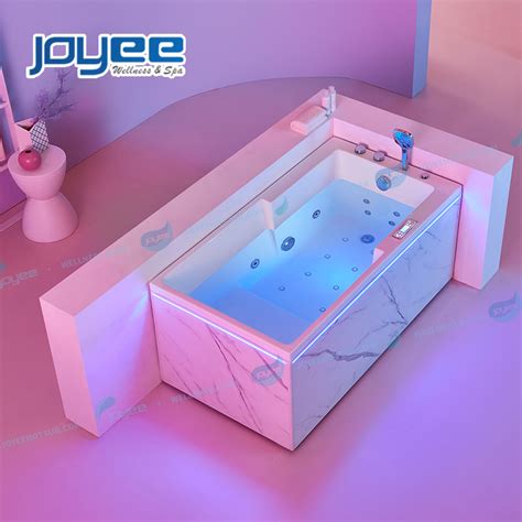 Joyee Indoor Corner Whirlpool Bath Tub 1 Person Hot Tub Freestanding Massage Bathtub China