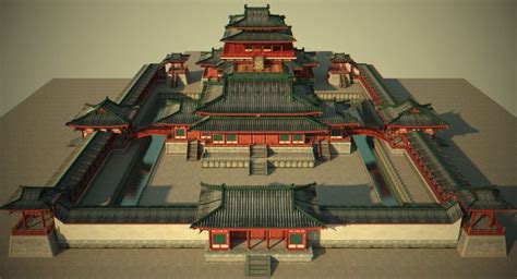 3d Model Chinese Palace Chinese Palace Chinese Architecture Chinese