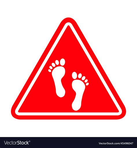 Foot Print Human Sign Track Walking Design Icon Vector Image