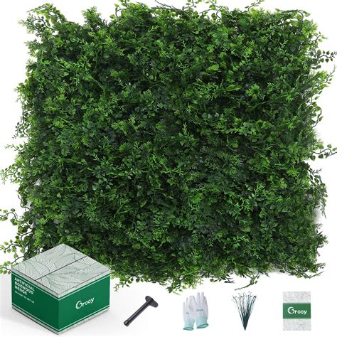 Buy Grooy 20x20 Artificial Hedge Grass Wall 12pcs Green Wall Panels