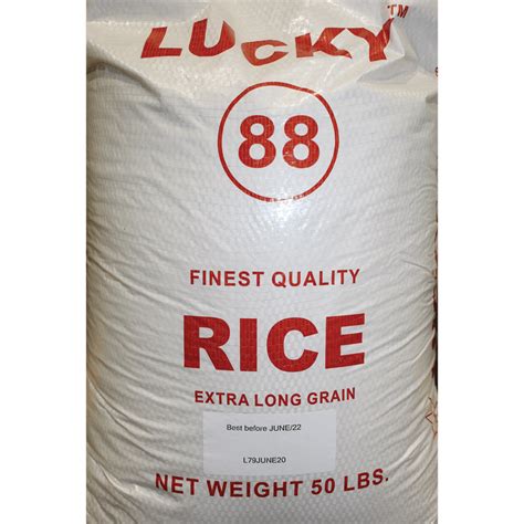 Rice White Long Grain Lucky 50 Lbs Carib Import And Export Inc