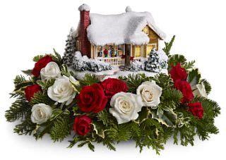 Thomas kinkade illuminated nativity tabletop tree: Flower Shop - Christmas