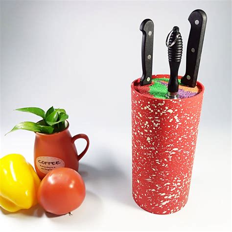 The best knife block sets don't consist of knives so dull you question why you bought them after just two weeks. Round Knife Block With Rods & Bamboo Universal Knife ...