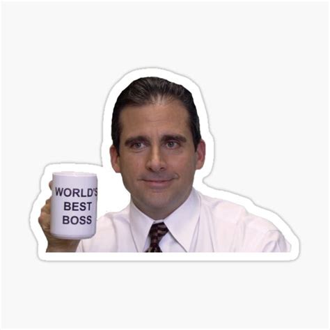 The Office Worlds Best Boss Mug Sticker Sticker For Sale By