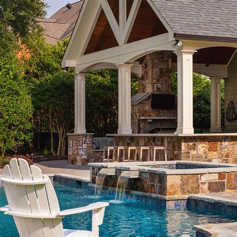 Pool And Outdoor Living Space Traditional Pool Atlanta