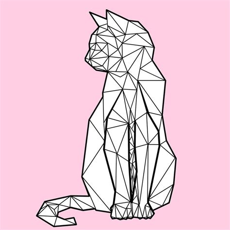 Geometric Cat An Art Print By Freddie Obrion Geometric Cat