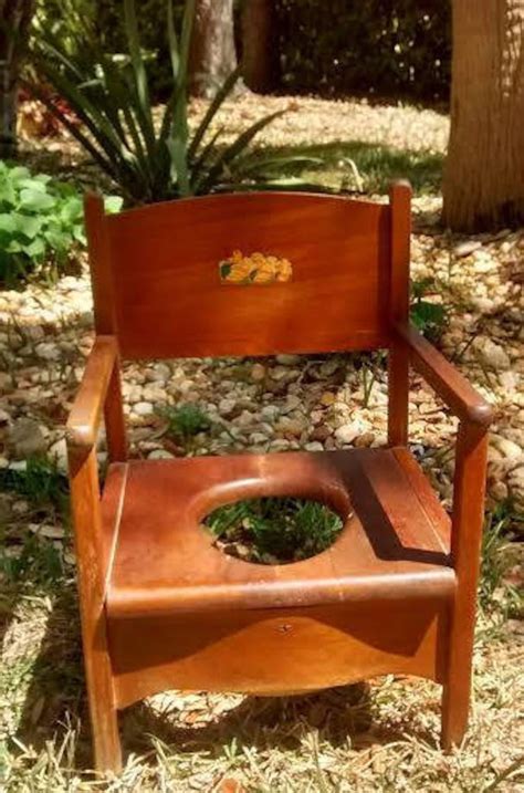 Vintage Mid 1950 Childs Wooden Potty Chair With Original Etsy Uk