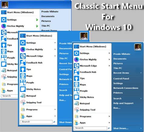 Classic Start Menu For Windows 10 Windows 10 Windows 10 Things