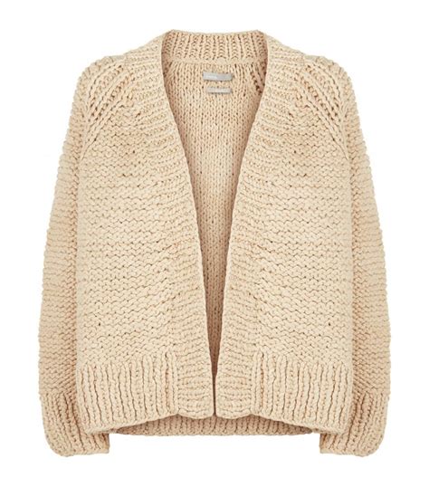 Brown Vince Chunky Knit Cardigan Womens Knitwear Brown Rose