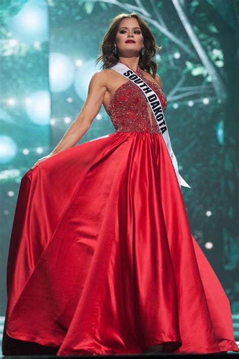 Tessa Dee Miss South Dakota Usa 2017 During Preliminary Evening Gown