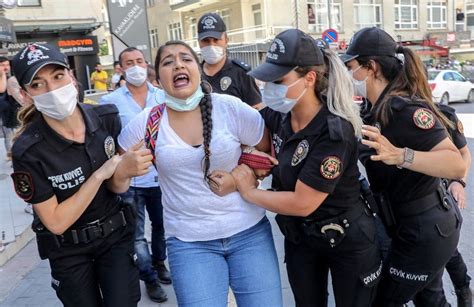 Turkish Policemen Use Teargas Pepper Spray To Halt Pride March In