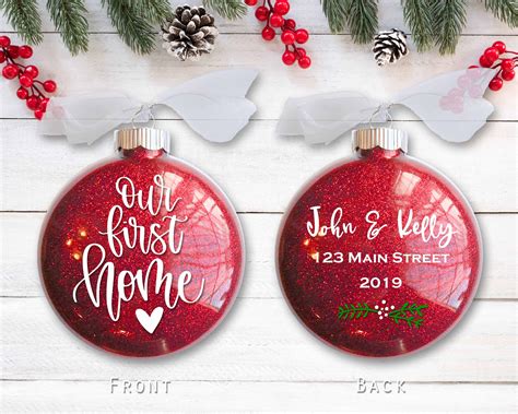 Our First Home Christmas Ornament Personalized New Homeowner Etsy In
