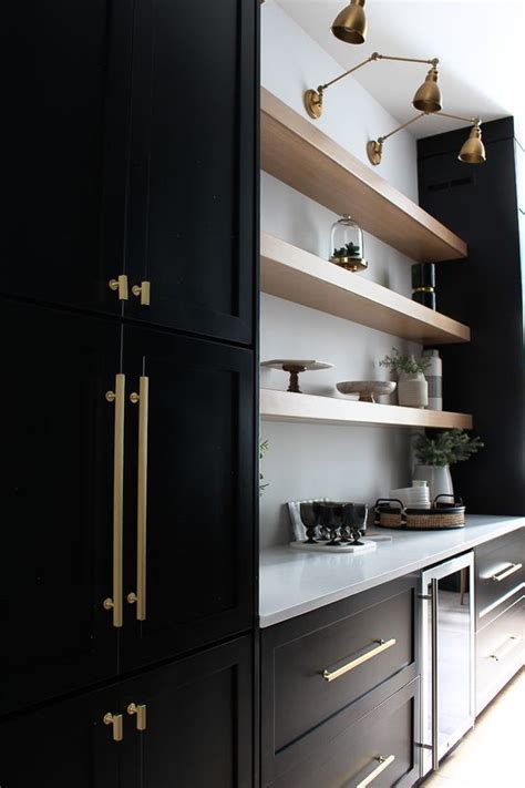 Black Kitchen Cabinets With Gold Hardware
