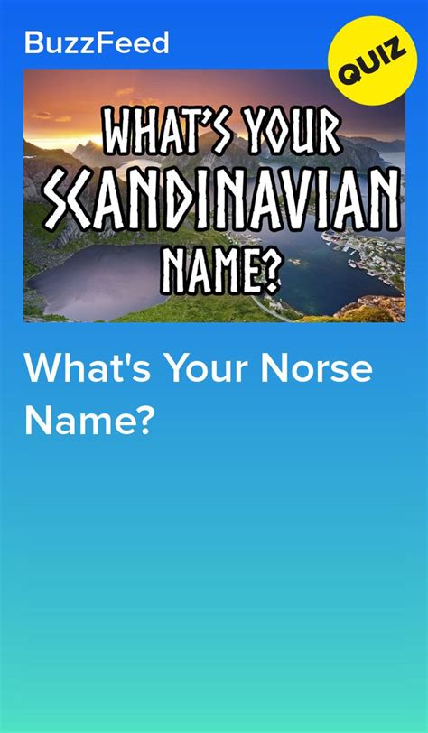Whats Your Norse Name Norse Names Norse Scandinavian Names