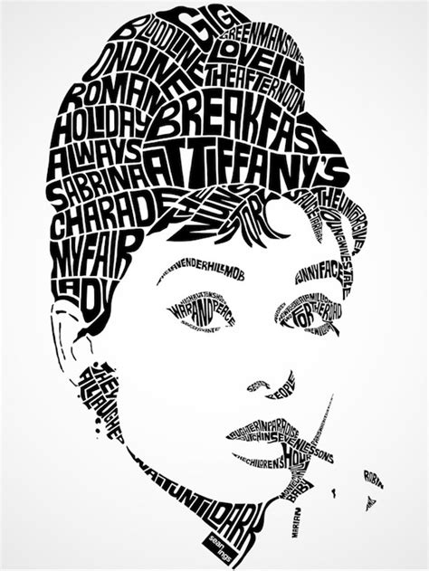 Amazing Typographic Portraits Of Celebrities Made Using Their Movie