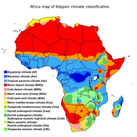 Climate Zones Of Africa Showing The Ecological Break Between The Hot