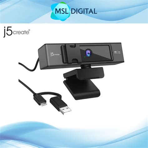 J5create Usb 4k Ultra Hd Webcam With 360 Rotation And 5x Digital Zoom