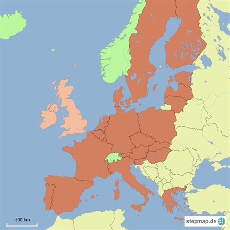 Die am häufigsten verwendeten karten werden weltweit generiert: Schengen-Raum von Caro-line - Landkarte für Deutschland